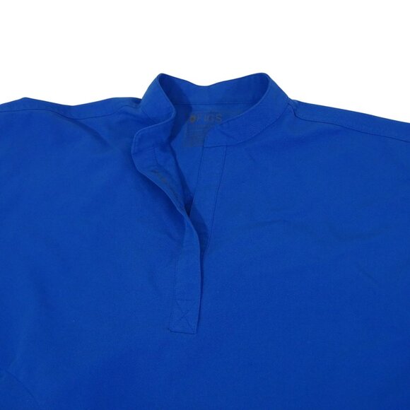 Figs Rafaela Blue Sleeveless Mandarin Collar Scrub Top Women Size S Pockets - Picture 2 of 8